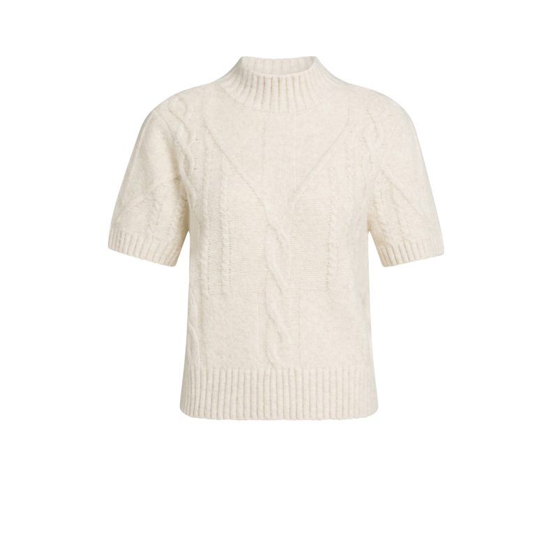 YAYA Kabeltrui met korte mouwen off white