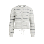 YAYA Gebreid gestreept vest met lange mouwen grey melange