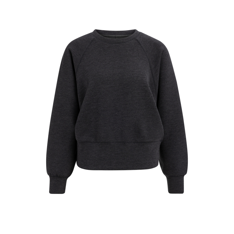 YAYA Raglan sweatshirt met fijne ribstructuur en ronde hals. 