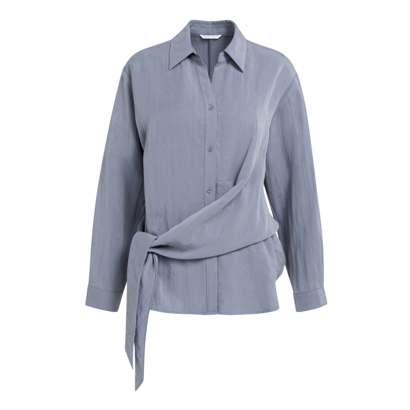 YAYA Blouse met lange mouwen en knoopdetails arctic seal grey