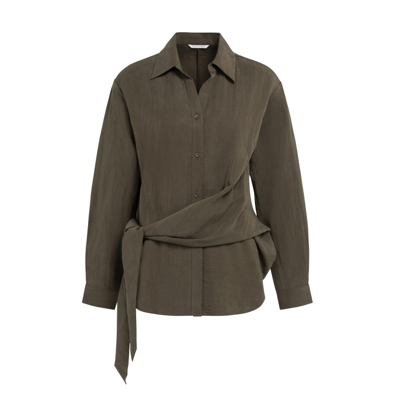 YAYA Blouse met lange mouwen en knoopdetails black brown
