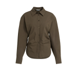 YAYA Blouse met tailleaccent en plooien op de rug black brown.
