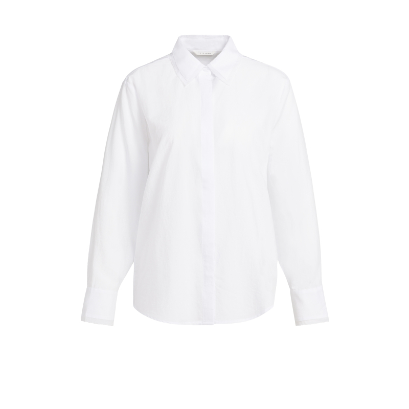 YAYA Blouse met kraagdetails pure white