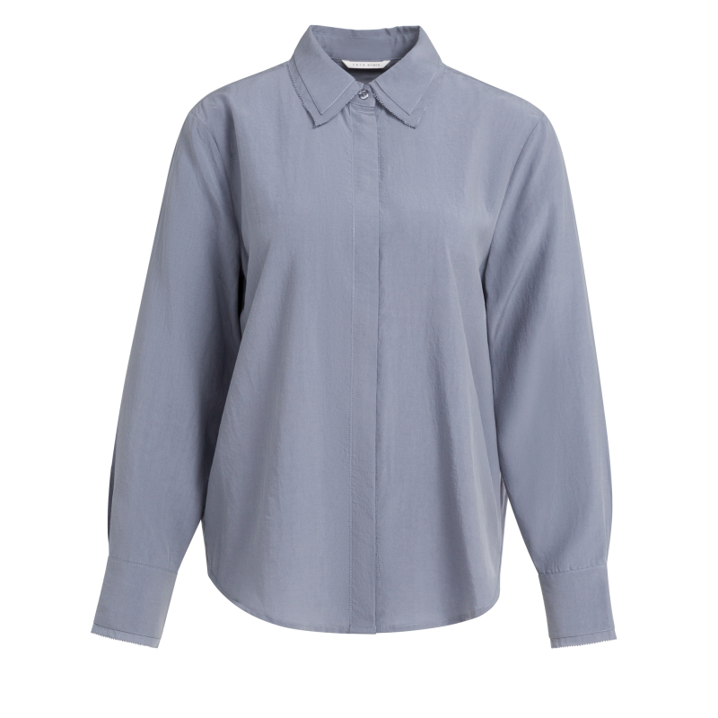 YAYA Blouse met kraagdetails seal grey.