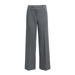 YAYA Geweven broek met rechte pijpen en middelhoge taille anthracite melange