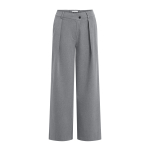 YAYA Geweven broek met wijde pijpen en een symmetrische gulp cashmere grey