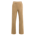 YAYA Suède broek met wijde pijpen otter brown