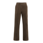 YAYA Suède broek met wijde pijpen black brown