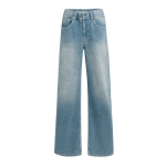YAYA extra lange losse wijde spijkerbroek met plooien - L34 blue denim