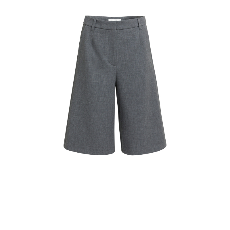 YAYA Zachte geweven lange bermudashort anthracite