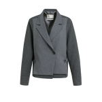YAYA Geweven, losvallende blazer met contrasterende stof.