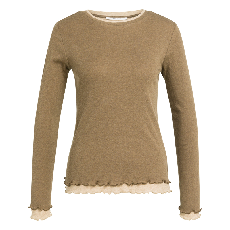 YAYA Top met lange mouwen en dubbellaags effect 