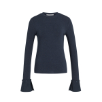 YAYA Jersey top met afneembare manchetten odyssey gray melange