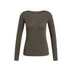 YAYA Top met lange mouwen en ronde hals black brown