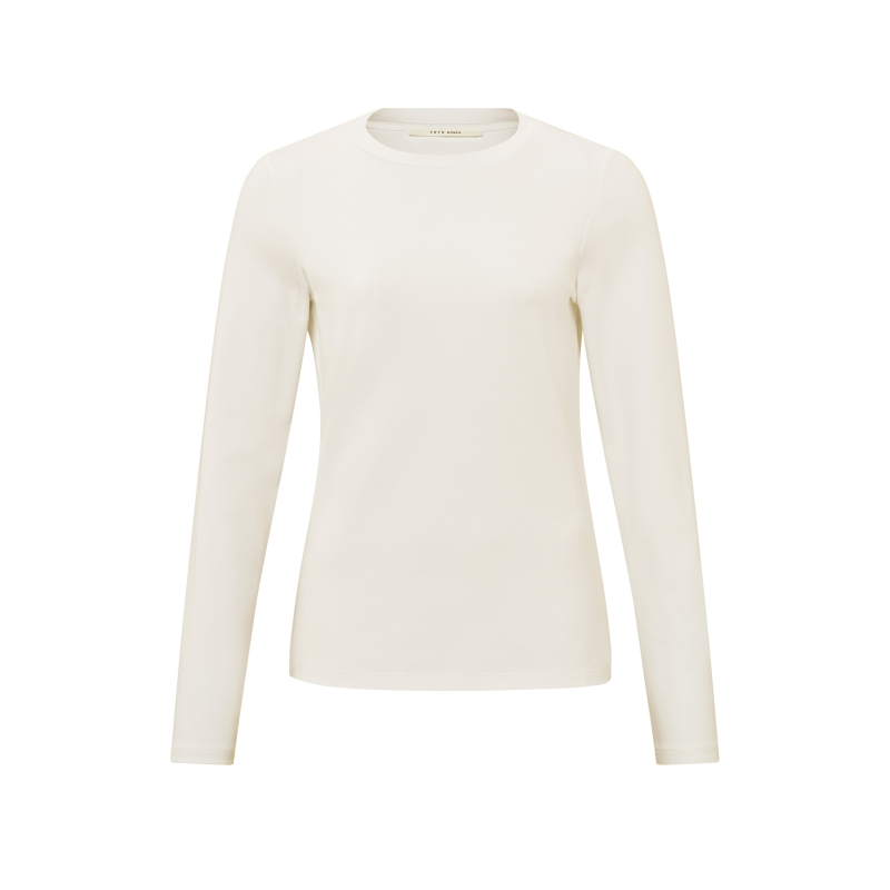 YAYA Longsleeve shirt van stevig katoen met ronde hals 