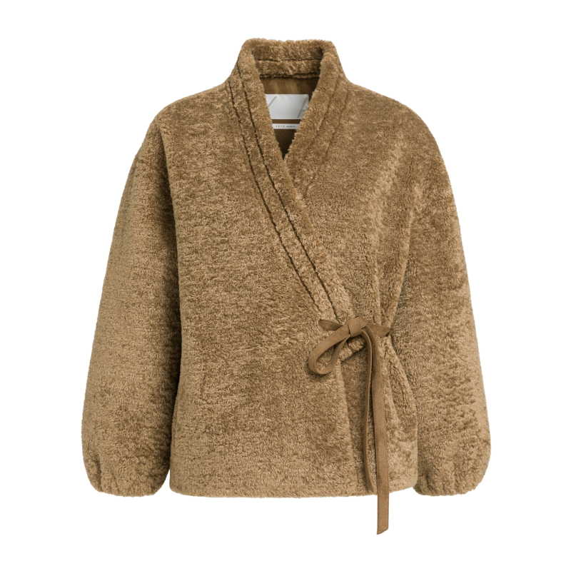YAYA Kimono-wikkeljas van imitatiebont
