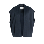 YAYA Oversized wolmix geweven bodywarmer cat black
