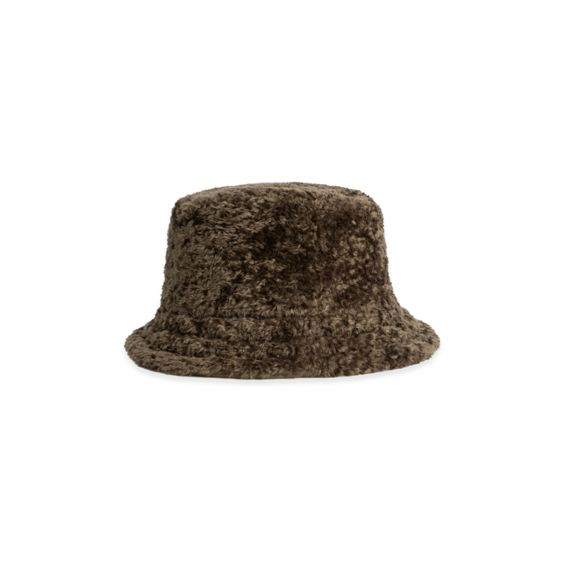 YAYA Omkeerbare bucket hat van nylon en imitatiebont