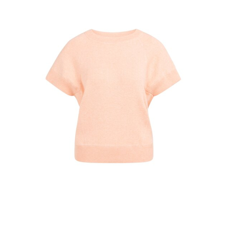 YAYA Sleeveless sweater with stitch peach