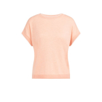 YAYA Knitted sweater with rolled ed peach palazzo orange