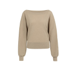 YAYA Batwing towel knit sweater crockery brown