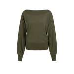 YAYA Batwing towel knit sweater army green