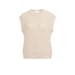 YAYA Textured sleeveles sweater cloud creme white