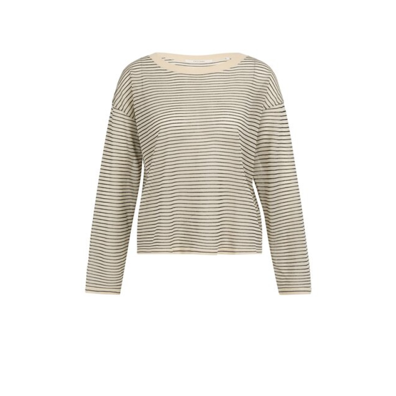 YAYA Fine knitted stripe sweater