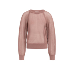 YAYA Mesh stitch raglan sweater burlwood pink