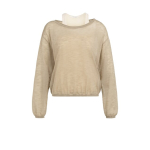 YAYA Twinset sweater with singlet crockery brown