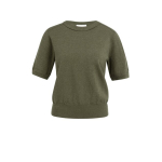 YAYA Short sleeve sweater with deta army green