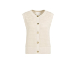 YAYA Textured sleeveless cardigan creme beige 