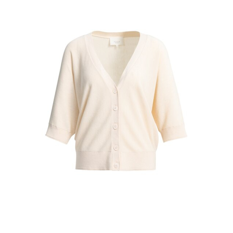 YAYA Batwing cardigan cloud creme white melange