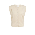 YAYA Shoulderdetail cardigan cloud creme white