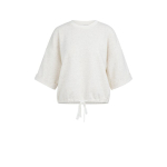 YAYA Short sleeve sweatshirt ivory white melange