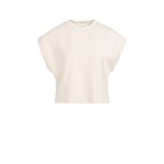 YAYA Sleeveless boxy sweatshirt cloud creme white