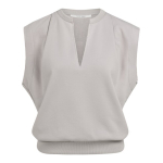 YAYA Mouwloos sweatshirt met v-hals gray