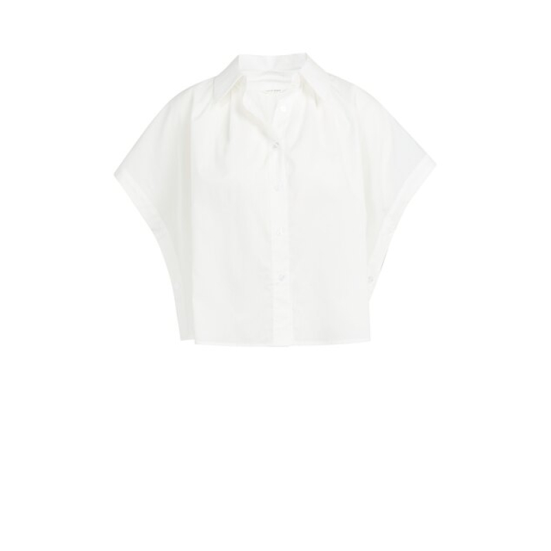 YAYA Sleeveless blouse with button pure white