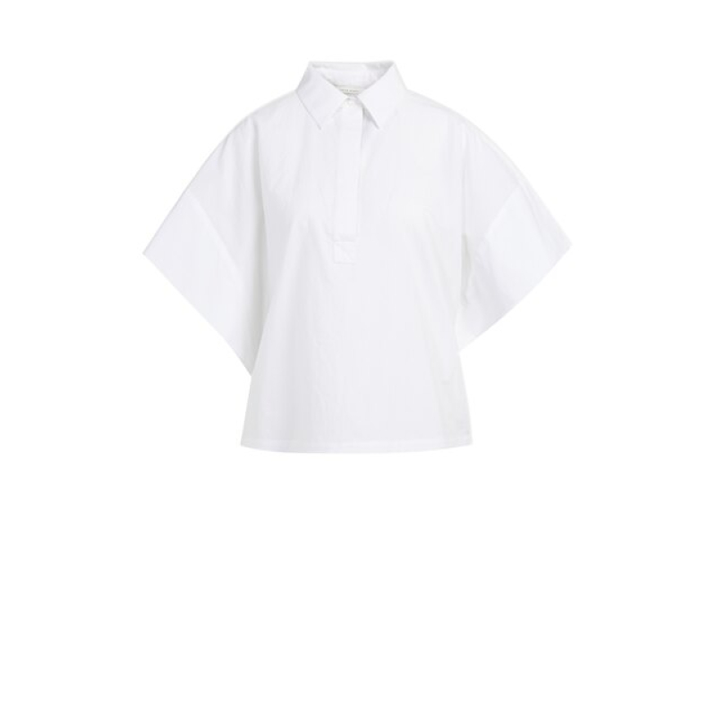 YAYA Blouse with sleeve detail pure white