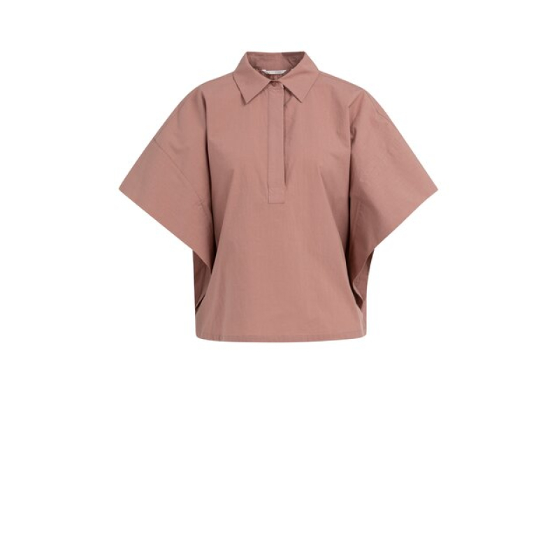 YAYA Blouse with sleeve detail burlwood pink