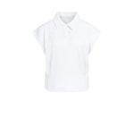 YAYA Jersey blouse with darts pure white
