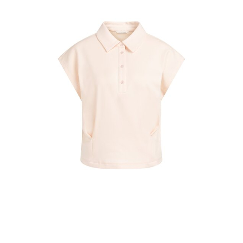 YAYA Jersey blouse with darts creme de peche orange