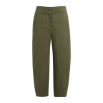 YAYA High waist barrel leg trousers army green