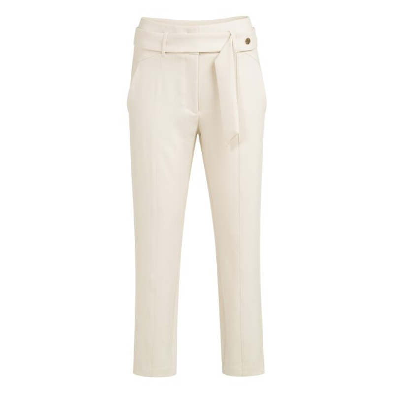 YAYA High waist straight leg trouser creme beige