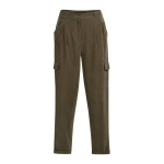 YAYA Woven straight leg cargo trousers army green