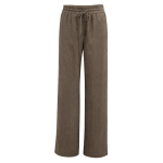 YAYA Woven wide leg trousers washed brown