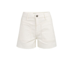 YAYA Loose fit colored worker short white denim