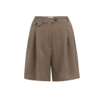 YAYA Woven longer length bermuda shorts washed brown