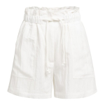 YAYA Bermuda met paperbag taille en cargozakken off white denim