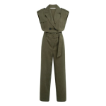 YAYA Linen mix woven jumpsuit army green